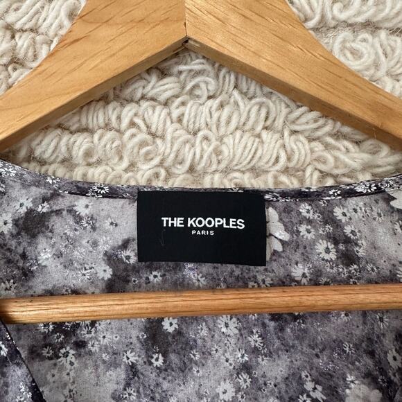 The Kooples Metallic Flutter Blouse - Picture 3 of 9